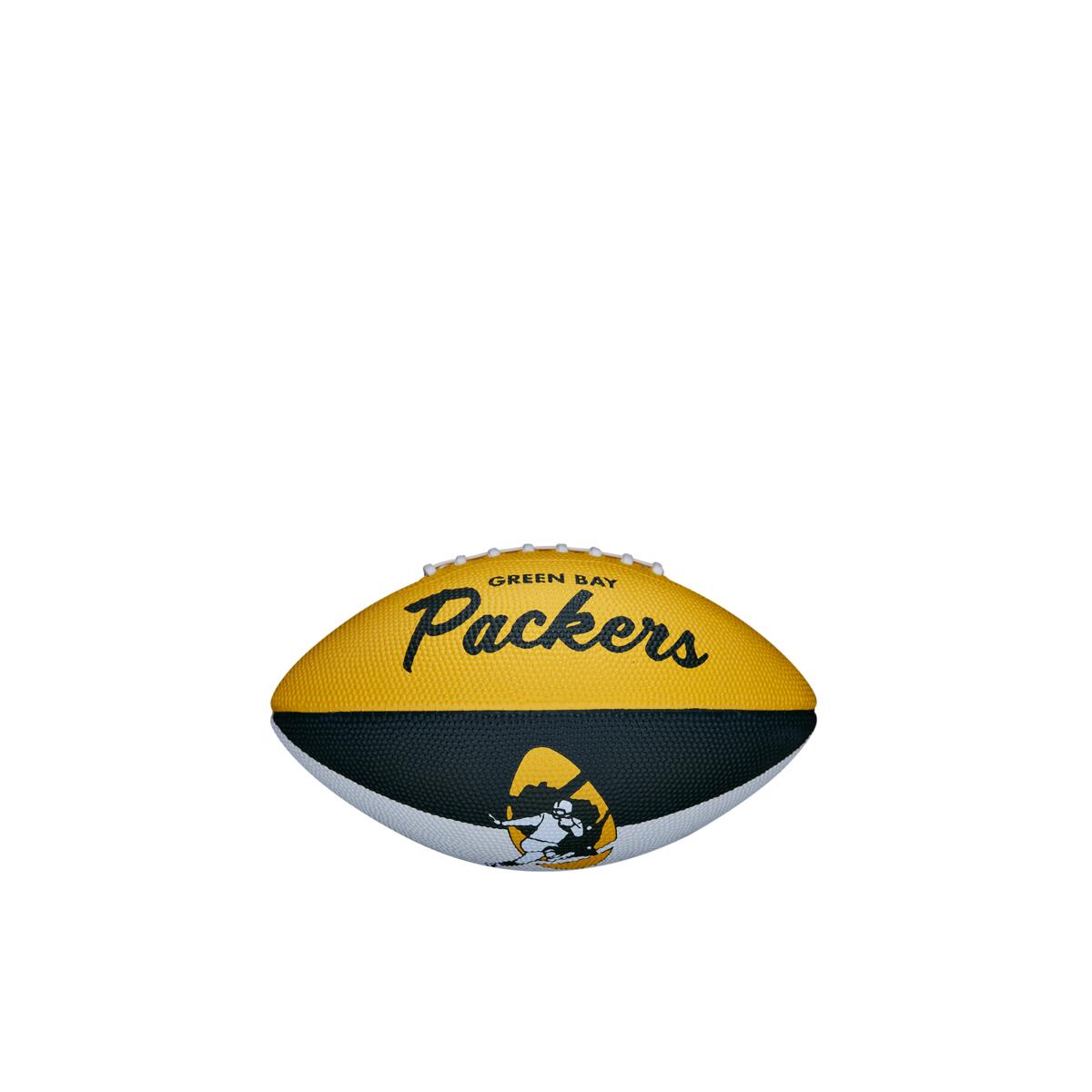 Mini Bola de Futebol Americano NFL Team Retro Green Bay Packers