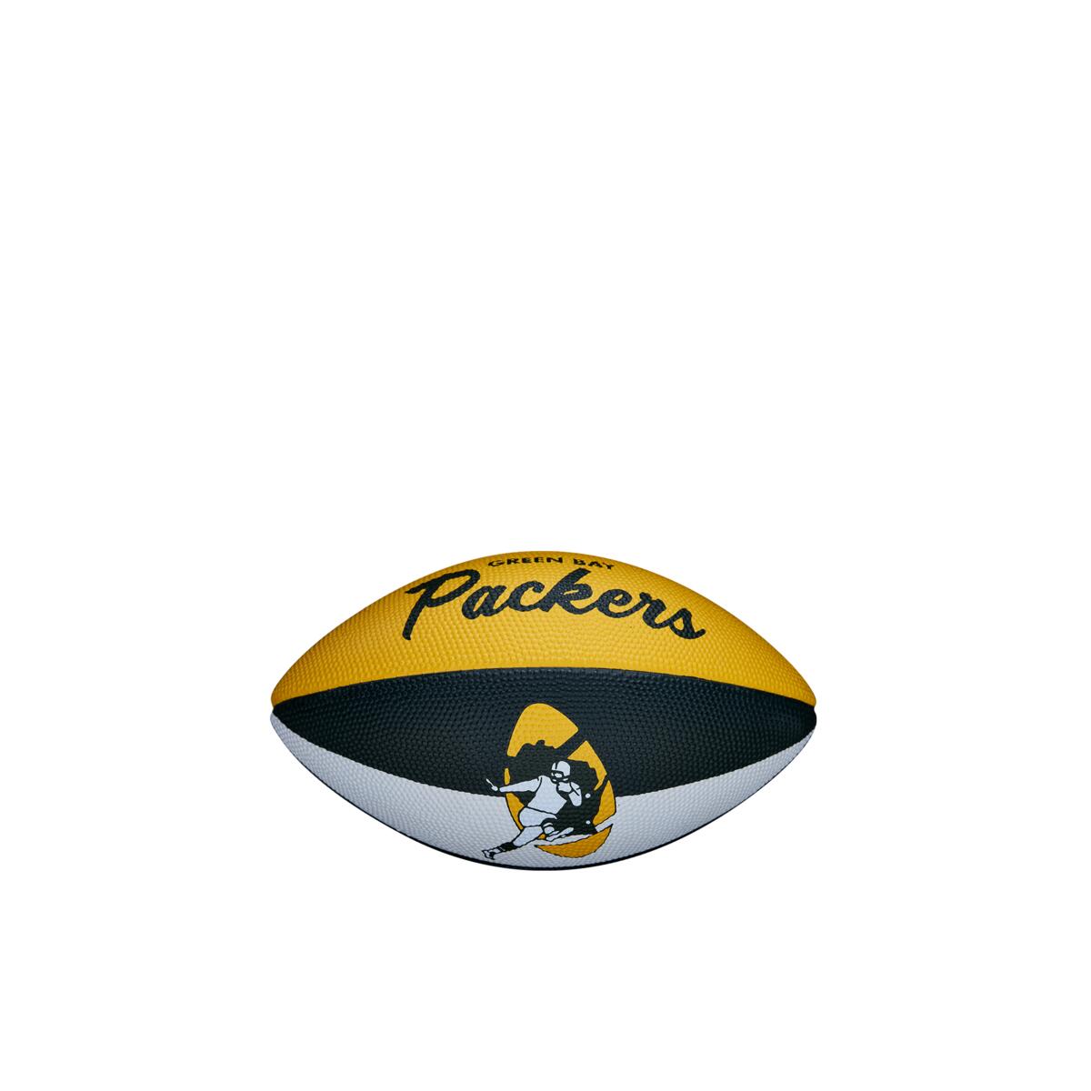 Mini Bola de Futebol Americano NFL Team Retro Green Bay Packers