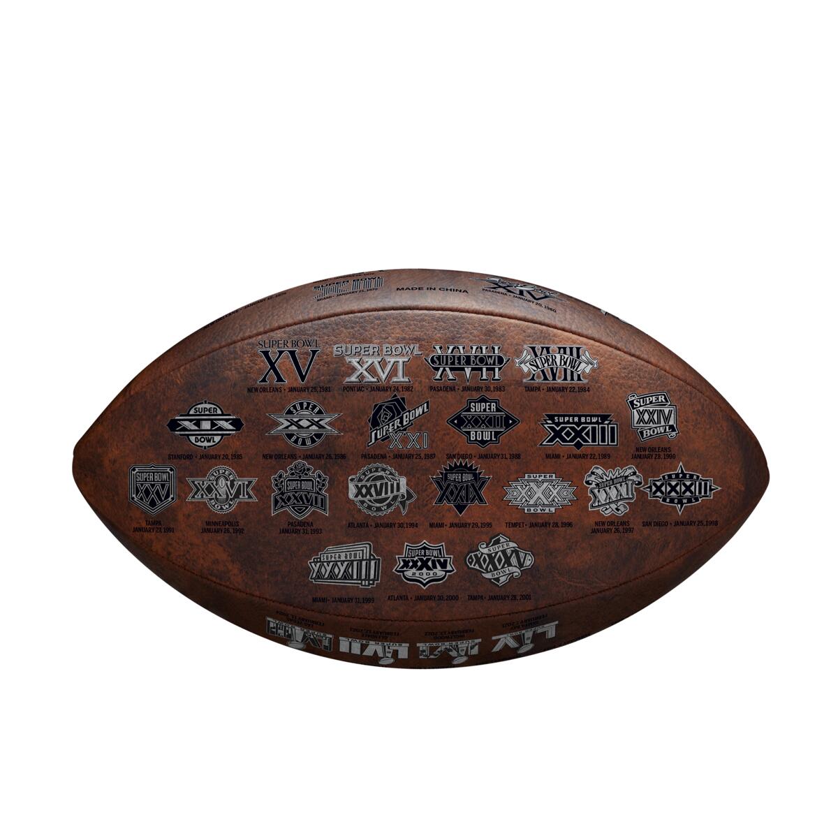 Bola de Futebol Americano NFL SUPER BOWL LIX THROWBACK